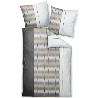 Janine Bettwäsche braun 1x 135x200 cm + 1x 80x80 cm - Braun