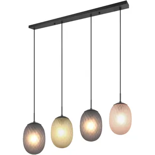 TRIO 364200417 FACETTE Pendelleuchte 4xE27 schwarz matt, mehrfarbig - Schwarz