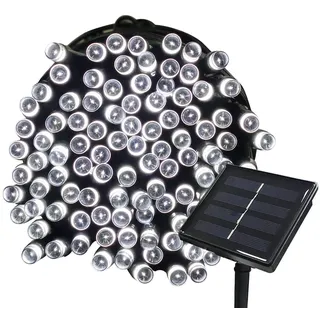 Tuokay, Solar Lichterkette Außen, 22m 200 LED 8 Modi Wasserdicht LED Außenlichterkette, Dekorative Beleuchtung für Garten Balkon Pavillon Terrasse Rasen Hof Zaun Deko (Weiß)