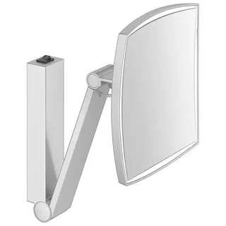 KEUCO iLook_move Kosmetikspiegel, beleuchtet, eckig, mit Wippschalter, 1 Lichtfarbe, 17613179004, Farbe: Aluminium-finish