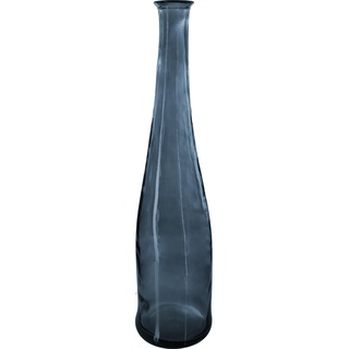 Atmosphera - Lange Vase - recyceltes Glas - sturmblau H 80 cm - Blau