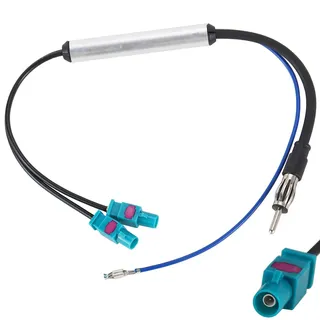 Greluma Auto Radio Antennenadapter, Dual Z zu DIN Antennenadapter, kompatibel mit Fakra Z, für Car Radio Empfänger/GPS Head Unit