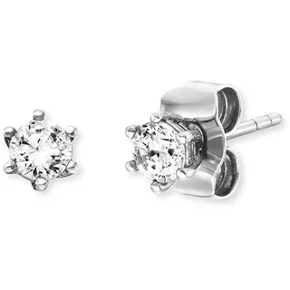 Engelsrufer Keep it so simple Damen Ohrstecker Shiny aus Sterling Silber mit Zirkonia - nickelfrei - Größe: 4mm