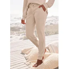 s.Oliver Relaxhose »-Sweathose aus Ripp-Qualität«, mit Einrifftaschen, Loungeanzug, beige