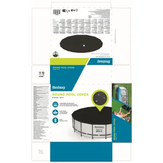 BESTWAY Poolabdeckung schwarz 5,49 m