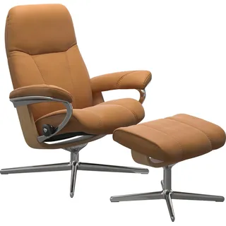 Stressless Relaxsessel Consul mit Hocker Kaltschaum 91 x 102 x 79 cm Braun