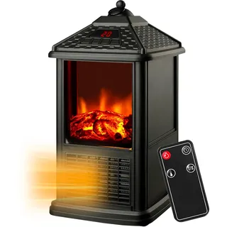 Avilia Elektrischer Tischkamin mit Fernbedienung 1000 W – programmierbarer Timer bis zu 12 Stunden und Fernbedienung – Elegantes und vielseitiges Design Dank Seiner Abmessungen 32 x 18,5 x 18,5 cm