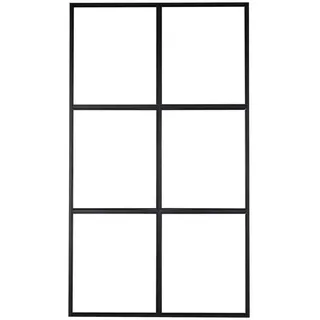 P & B Trennwand , Schwarz , Metall, Glas , 120x210x2 cm , Büromöbel, Schreibtische, Schreibtischzubehör