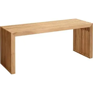 Mid.you Sitzbank , Teakfarben , Holz , Teakholz , vollmassiv , 104x43x35 cm , Esszimmer, Bänke, Sitzbänke