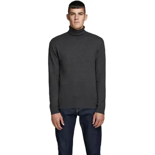 Jack & Jones Emil Knit Rollkragenpullover - Dark Grey Melange - 2XL