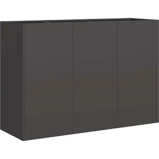 Pflanzkübel Schwarz 120x40x80 cm Kaltgewalzter Stahl - Schwarz