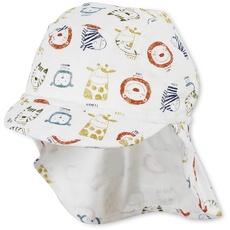 Sterntaler Baby Unisex Schirmmütze Baby Schirmmütze Nackenschutz Safari Tier - Schirmmütze Baby, Baby Mützen - aus Baumwolle - beige, 47