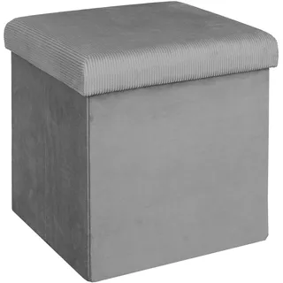 HOME DECO FACTORY Sitzsack Faltbar, 38cm x 38cm x 38cm, Grau