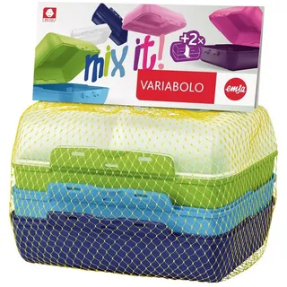 Emsa Variabolo rechteckig Aufbewahrungsbehälter-Set, 4-tlg. Boys (517053)