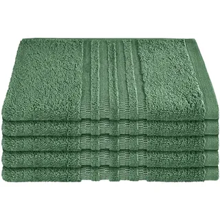 SCHIESSER Milano Gästehandtuch 30 x 50 cm grün 5 St.
