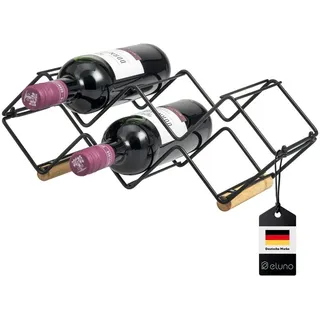 ELUNO Weinregal 39 x 14,5 x 15 cm Schwarz