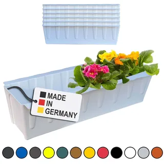 Blumenkasten für Europaletten 6er-Set Weiß Pflanzkasten Balkonkasten