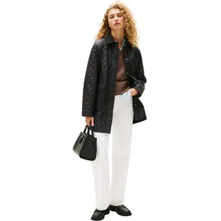 Tommy Hilfiger Damen, Steppjacke Padded Nylon Quilted Lang, schwarz, (Black), XXL