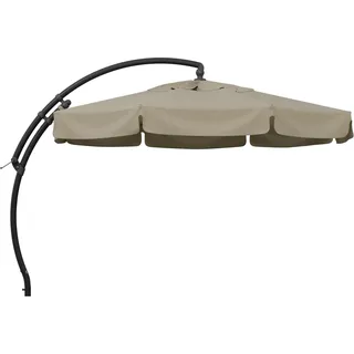 Sun Garden Ampelschirm Ø 350 cm Beige-Melliert mit Drehfunktion