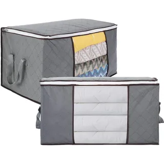 AiQInu Aufbewahrungstasche 60 x 44 x 35 cm 2-tlg. grau