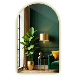 Tulup Led, Transparent, Glas, Oval, 60x100x0.4 cm Spiegel Wandspiegel