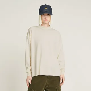 G-Star Moto Logo Langarm-T-Shirt Eggnog M