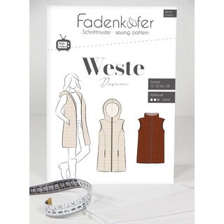 Fadenkäfer Papierschnittmuster Weste Damen