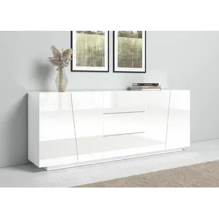 Home Affaire Vega 220 x 86 x 43 cm Weiß hochglanz
