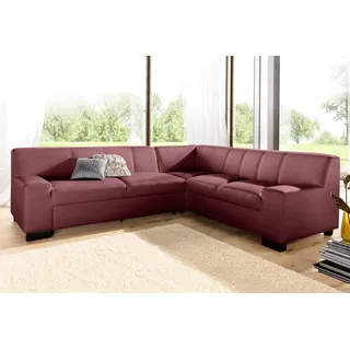 DOMO collection Ecksofa »Norma L-Form«, wahlweise mit Bettfunktion rot