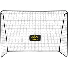 Umbro Fußballtor - Fussballtor 300 x 120 x 205 cm - Fußball Tor - Fussballtore für Garten Kinder und Erwachsene - Fussball Trainingszubehör für Innen und Außen - Metall - Schwarz/Gelb