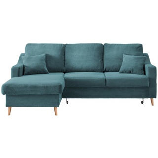 P & B Ecksofa Valentina Petrol Cord