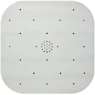 Rayen Duschmatte mit Saugnäpfen aus Gummi, weiß, 45 x 45 cm