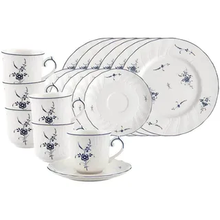 Villeroy & Boch Vieux Luxembourg Kaffeeservice 18-tlg. weiß/blau