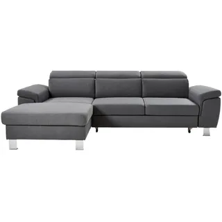 XORA Ecksofa Grau, - 250x167 cm,