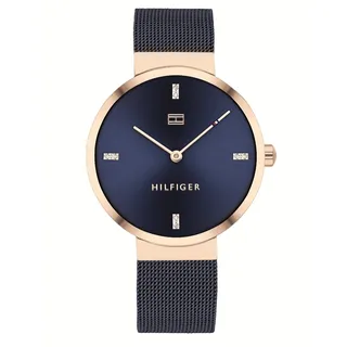 Tommy Hilfiger 1782219 Liberty Damen 35mm 3ATM - Dunkelblau, Gold
