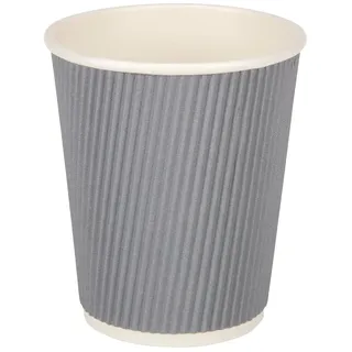Fiesta Hot Cups Ripple Wall Charcoal - 228ml (8oz) (Sleeve 25)