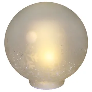 LED Glaskugel Schneegestöber Deko Lampe nur für Innen Höhe 18cm