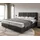Boxspringbett Dream-Fine Mikrofaser Anthrazit Vintage 200x200 cm Bonell-Matratze PU-Topper