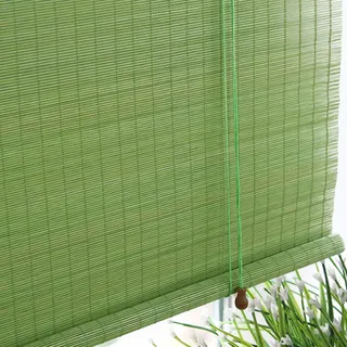 V3VOGUE Grüne Bambusrollo Holzrollo Fenster-Rollo Bambus, 50cm 80cm 90cm 100cm 120cm Breit, Sonnenschutz Und Sonnenschutz Bambusvorhänge, Für Innen, Außen, Patio Tür Rollo Jalousine