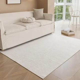 Obundi KüChenteppich Waschbar, 80x120cm, Creme Teppich Wohnzimmer, Waschbarer Teppich Kinderzimmer, Teppiche Eingangsbereich Innen, Kurzflor Rechteckiger Carpet Weicher Modern Bedroom