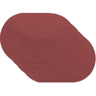 Venilia Tischset Berry Oval, Platzset für Esszimmer, Esstischmatten, Telleruntersetzer, Platzdeckchen, gewebt, lebensmittelecht, 45 x 30 cm, 4 Stück, 59120
