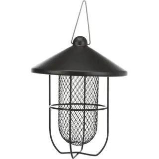 TRIXIE 55651 Erdnuss-Futterspender mit Schutzgitter, Metall, 700 ml/19 × 26 cm, schwarz