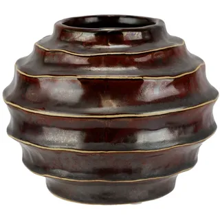I.GE.A. Dekovase »Vase aus Keramik« Dekovase Blumenvase Modern für Tischdeko Tischvase Deko Trockenblume, braun