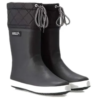 Aigle Unisex Kid's Giboulee 2 Rain Boot, Noir Blanc, 3 UK Child
