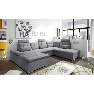 ed exciting design Nalo Wohnlandschaft 324x218 cm Dunkelgrau Ausführung:Rechts