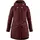 W Damen Wintermantel lila rotbraun