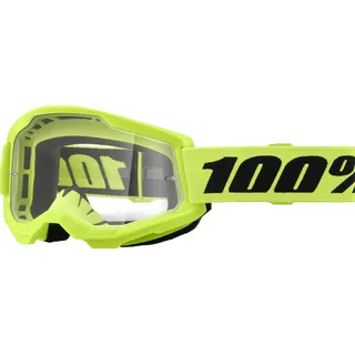 100% 100 Percent Strata 2, Crossbrille - Neon-Gelb/Schwarz Klar