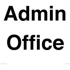 Admin Office Schild – 400 x 400 mm – S40