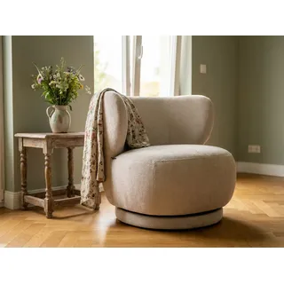 OTTO home Drehsessel ANNELIN Struktur-Bezug 76 x 70,5 x 78 cm Creme drehbar
