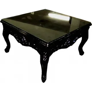 Casa Padrino Barock Beistelltisch Schwarz 80 x 80 cm - Couch Tisch - Couchtisch - Wohnzimmer Tisch